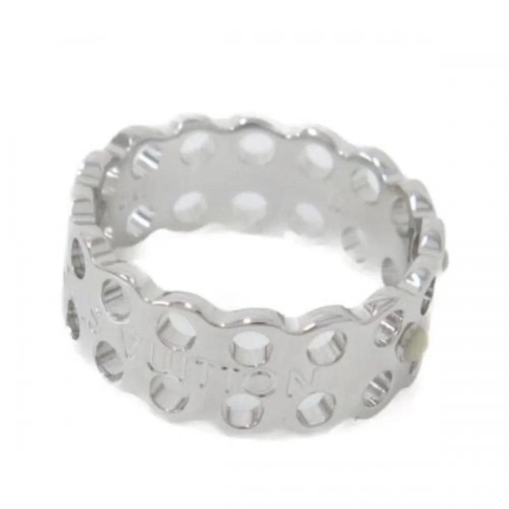 Louis Vuitton Hide and Seek Silver Ring with Pearled Accents